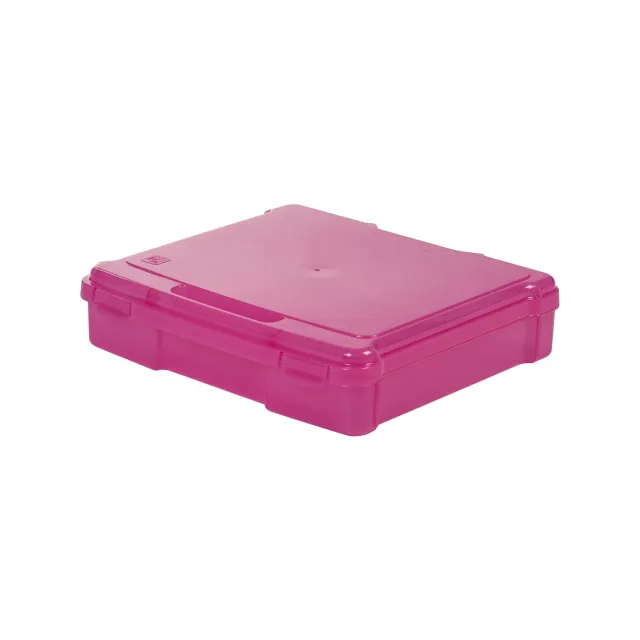 Iris Ohyama PJC-300 Sortierbox 24 Fächer pink transparent