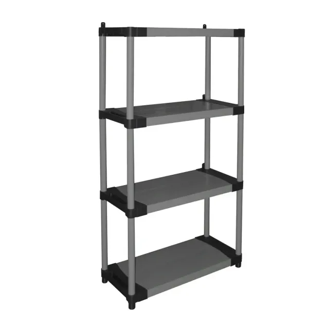 Kreher Armadio Schwerlastregal 4 Böden 80x40x168 schwarz-grau