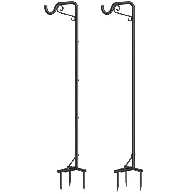 BOMCLAP Schäferhaken 75in 190cm 2er-Set schwarz Eisen