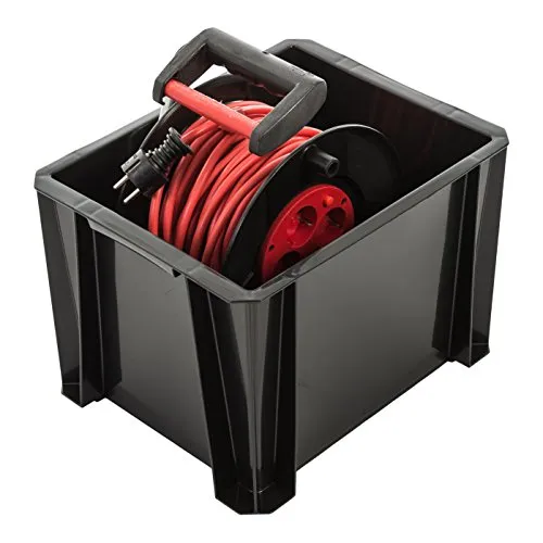 Iris Ohyama STB-M Werkzeugbox 8L Schwarz 3er-Set