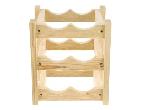 GoodFreshDecor Weinregal Holz für 6 Flaschen 26x24x29 cm Kiefer