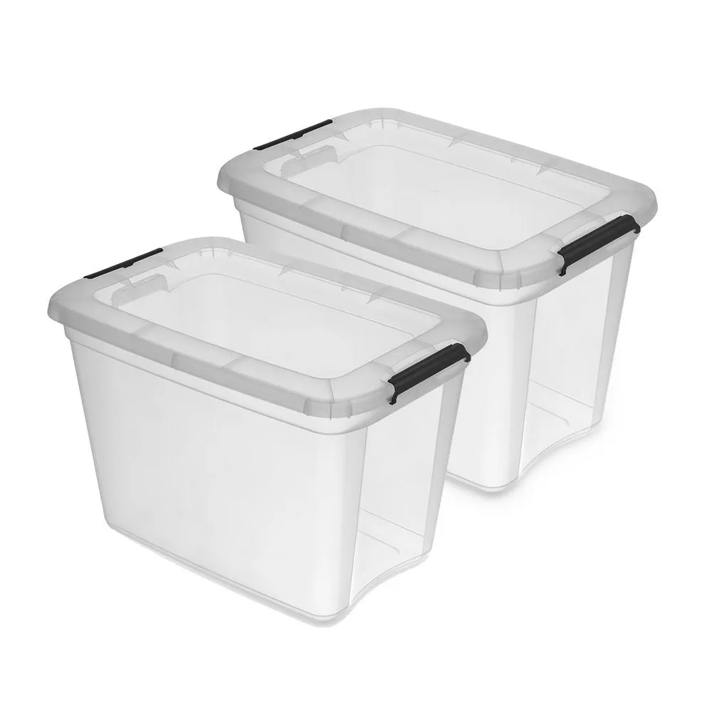 Kreher Robust Store Aufbewahrungsbox 27 Liter transparent