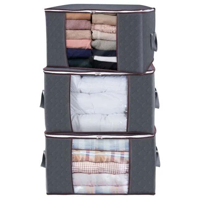 Lifewit Kleider Aufbewahrungstasche 90L 3er-Pack Vlies