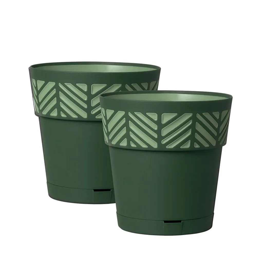 Kreher Orfeo 25x25 Pflanztopf Weiß 2er Set mit Speicher