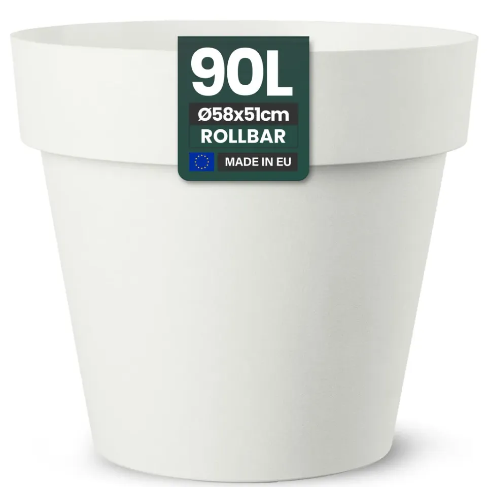 Kreher Like Pflanzkübel 90 Liter Weiß frostsicher