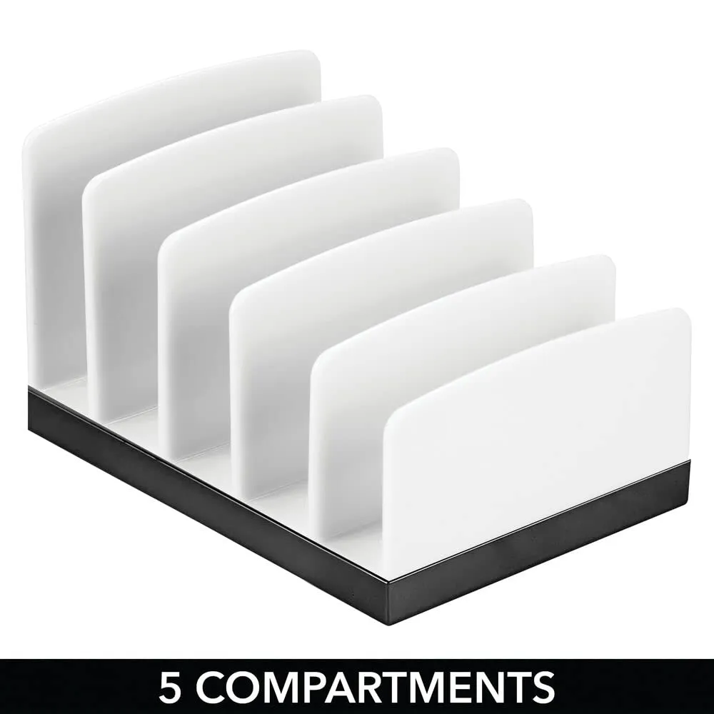 mDesign Kosmetik Organizer Kunststoff weiß 5 Fächer