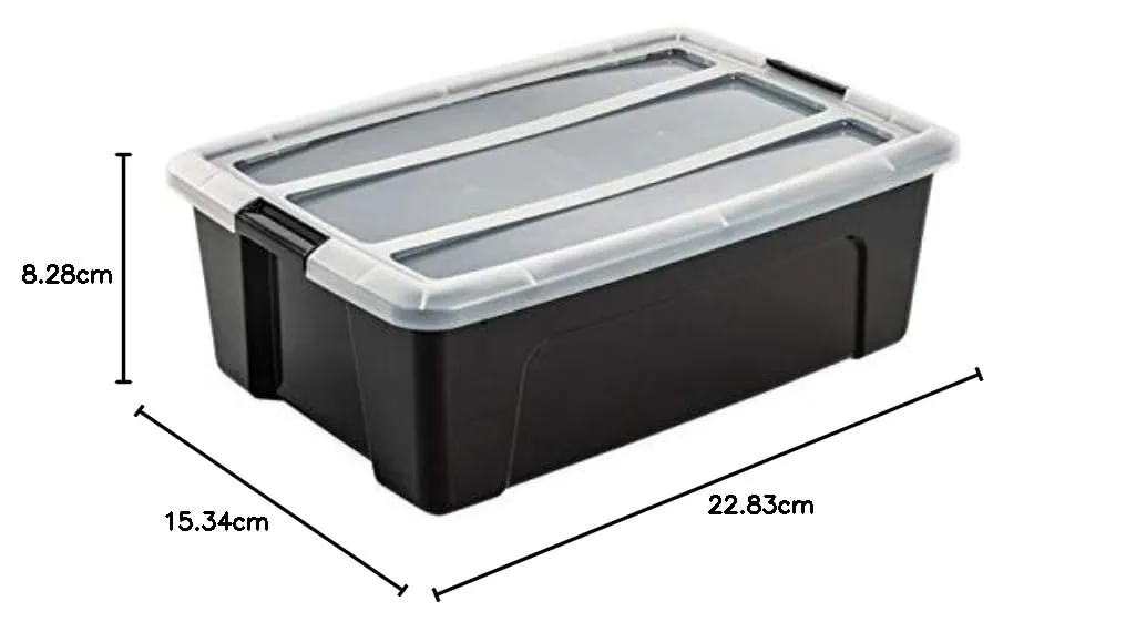 Iris Ohyama NTB-30 Aufbewahrungsbox 3er-Set schwarz 30L