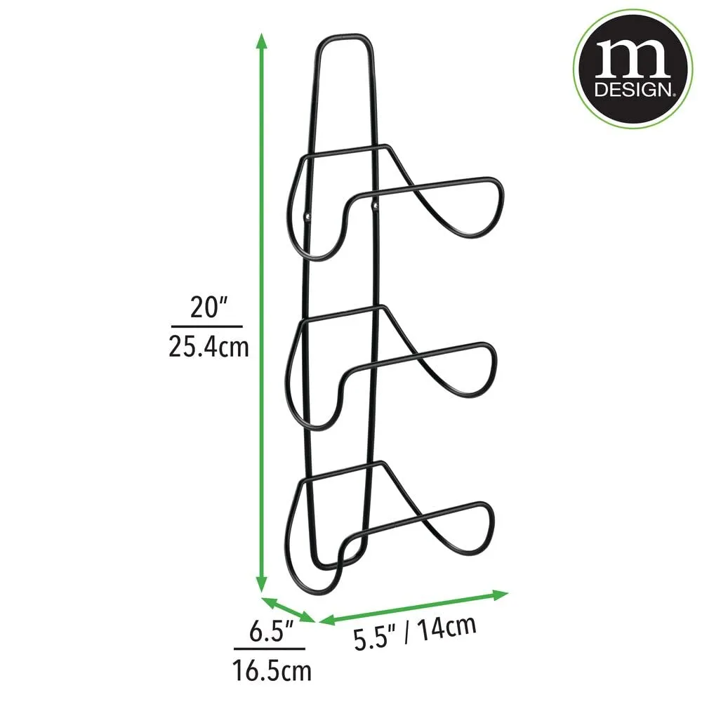 M Design Handtuchhalter Wandmontage Badregal 2er-Set schwarz