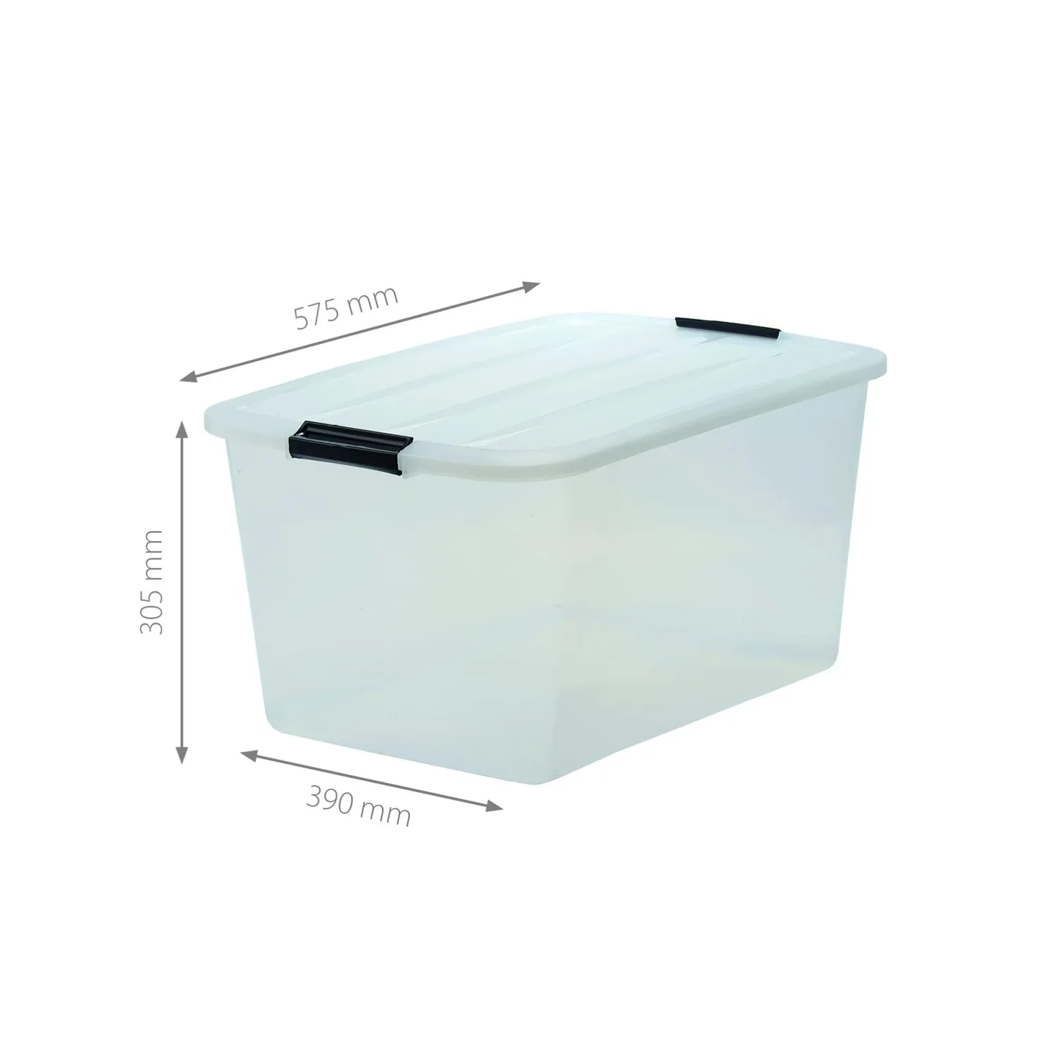 Iris Ohyama TB-45 Aufbewahrungsbox 45L klar mit Deckel