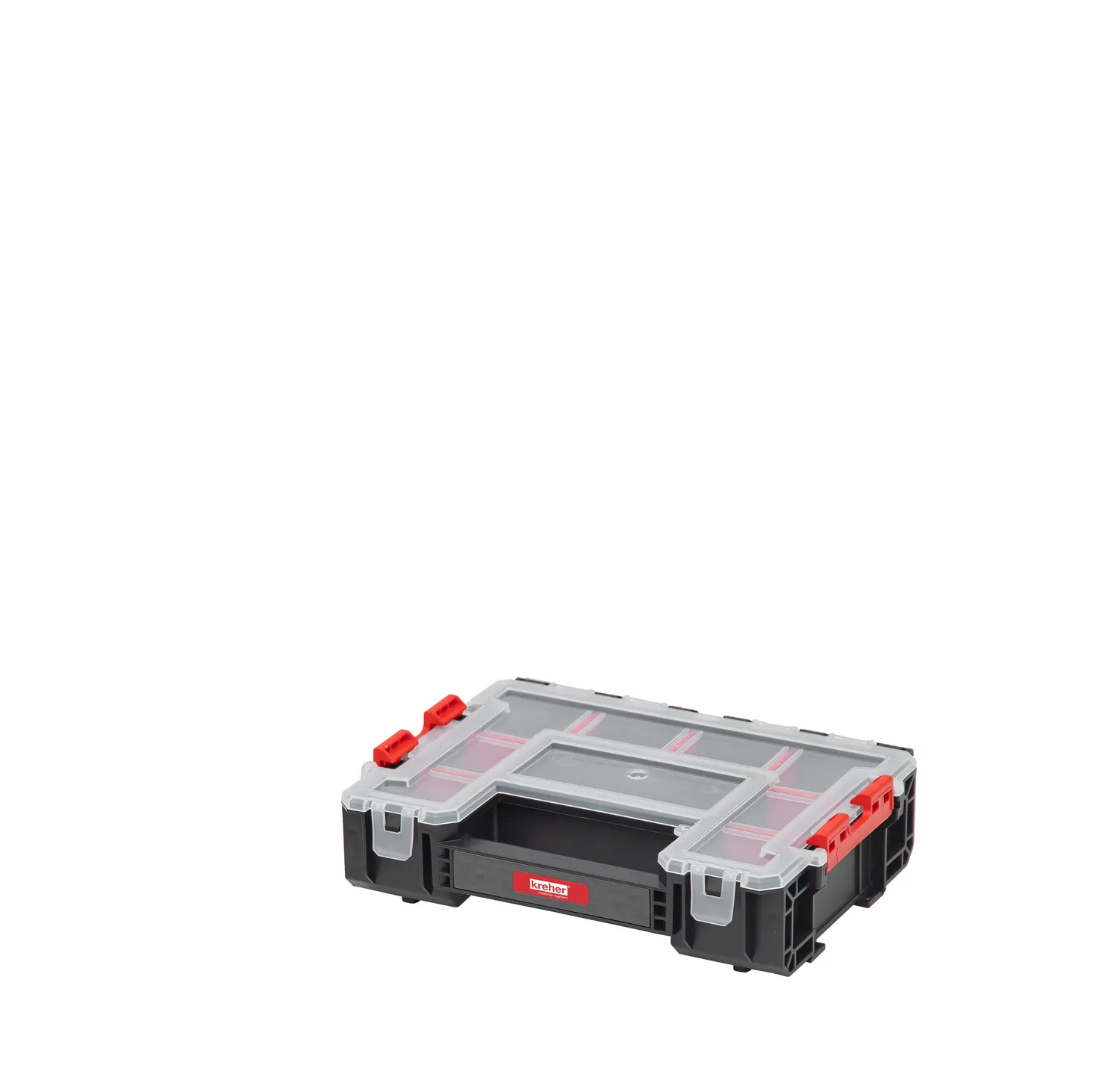 Kreher Regulat Sortimentskasten 2er Set Transparent Stapelbar