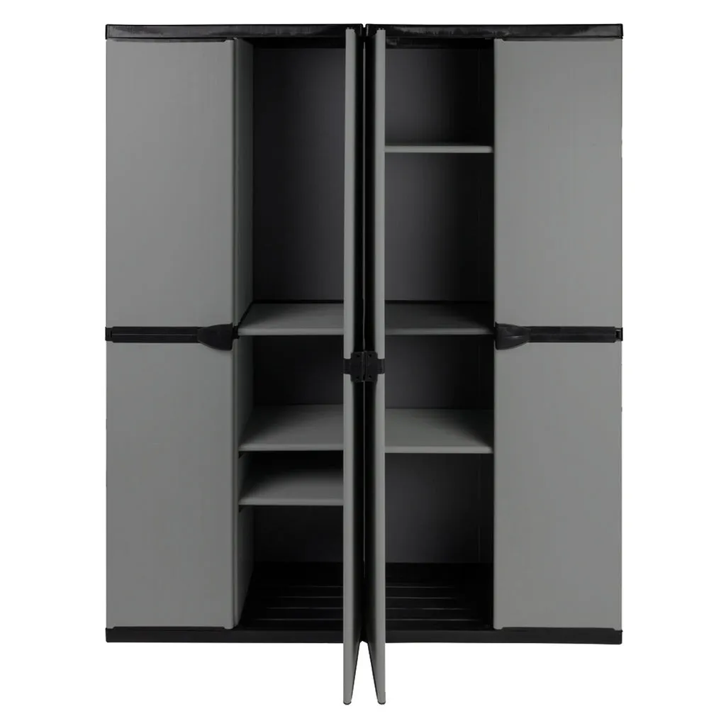 Kreher Armadio Kunststoffschrank 2er Set Grau Universal+Spind