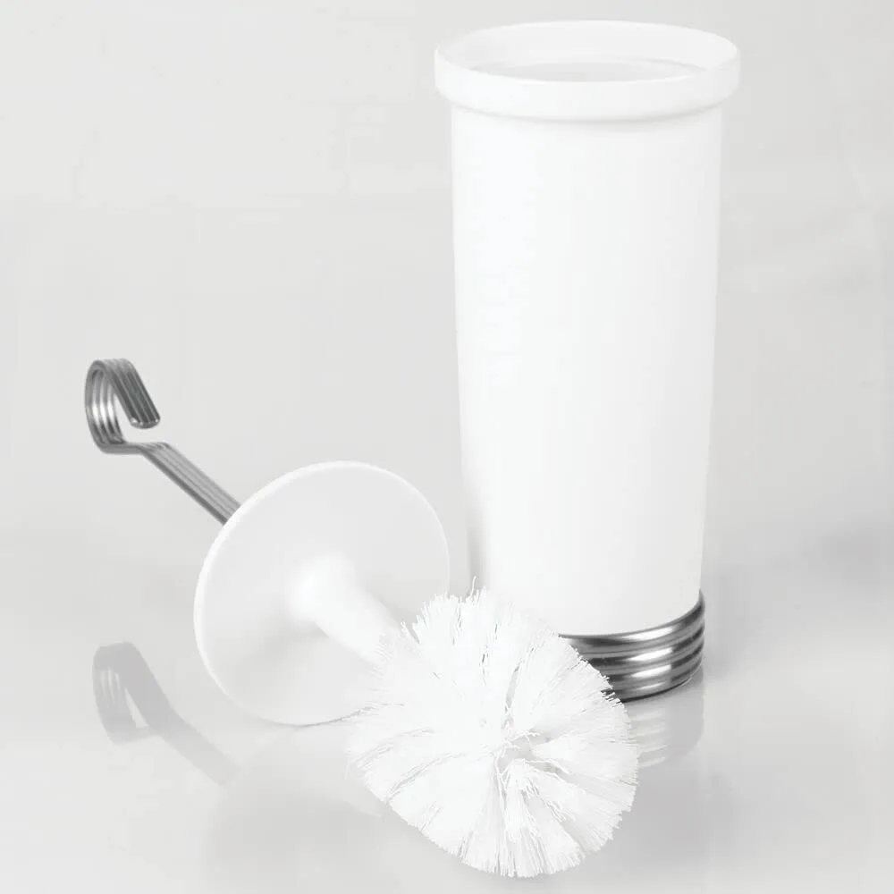 mDesign WC Bürste Halter weiß Stahl freistehend