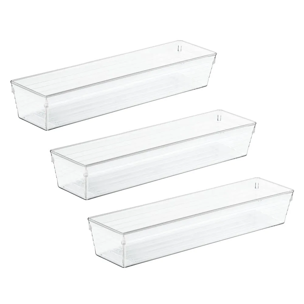 mDesign Schubladen Organizer Besteck 3er-Set durchsichtig
