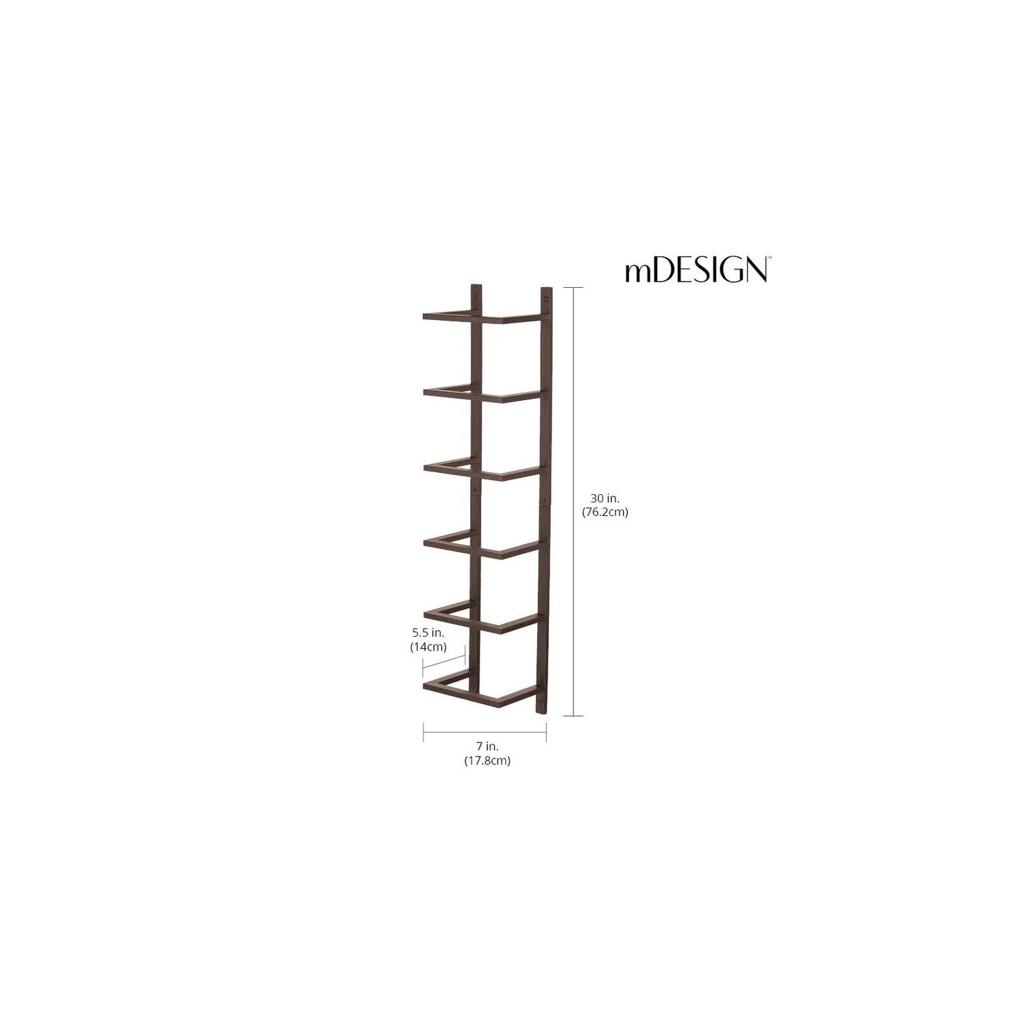 M Design Handtuchhalter Wand 5-armig Metall bronzefarben