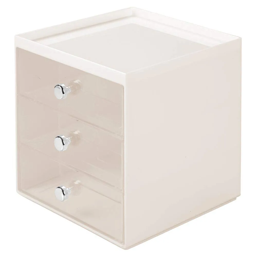 mDesign 07278MDGEU Brillenbox Creme-Transparent 9 Fächer