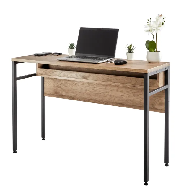 Iris Ohyama CDS-1150 Schreibtisch 100x40 cm Esche-Braun mit Kabelfach
