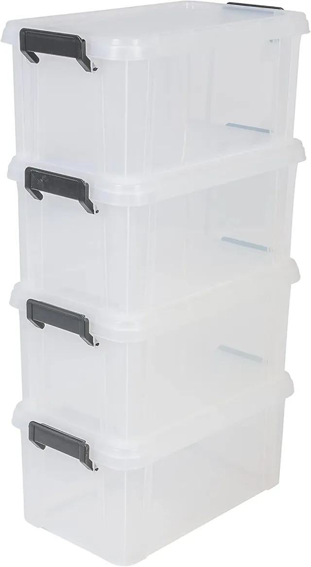 Iris Ohyama Multi Box MBX-6 Aufbewahrungsbox 4x6L transparent stapelbar