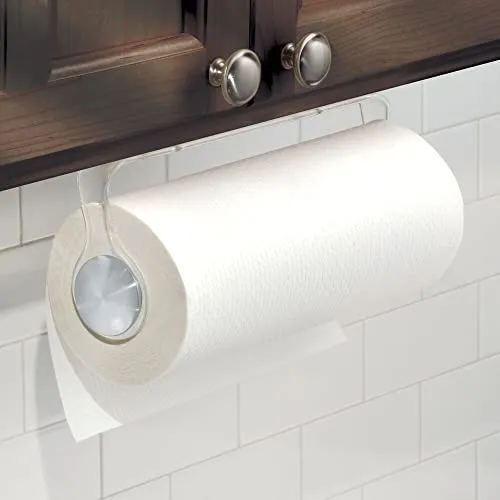 mDesign Küchenrollenhalter Wandmontage transparent silber