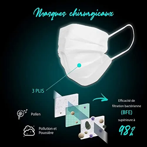 Iris Ohyama EU Mask PN-W-L Einwegmaske Typ II 100 St weiß