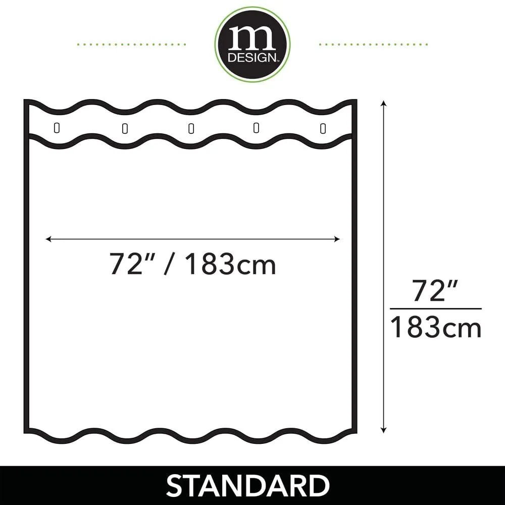 mDesign Duschvorhang Streifen Duschvorhang 182,9cm hellrosa