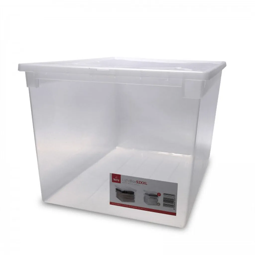 Kreher LightBox 52 XXL Kleiderbox 50 L transparent 2 Stück