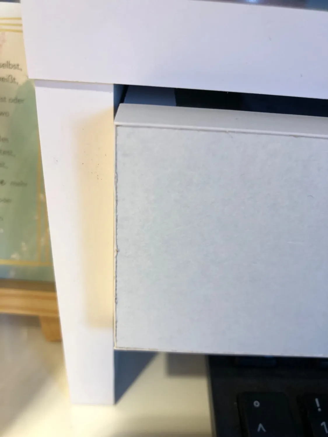 Iris Ohyama Monitor Stand Drawer MS-590D Ständer Eiche Weiß