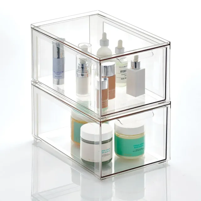 mDesign Kosmetikorganizer Schubladenbox Transparent 2er Set