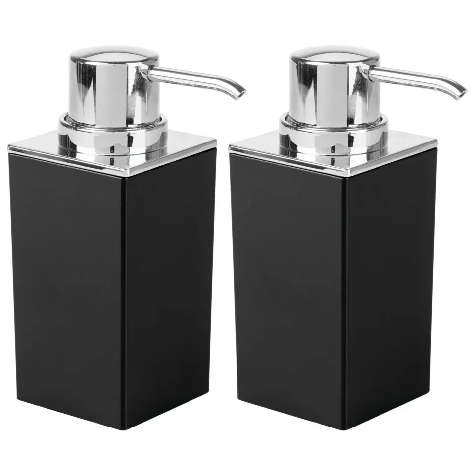mDesign 17974MDBAEU Seifenspender 300ml 2er-Set schwarz
