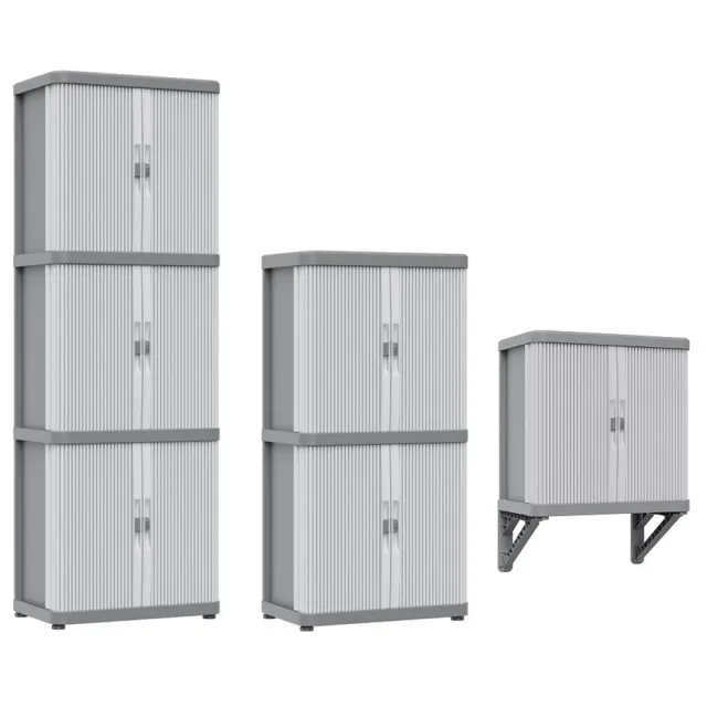 Kreher Rolling Space Wandschrank Rolladenschrank Grau