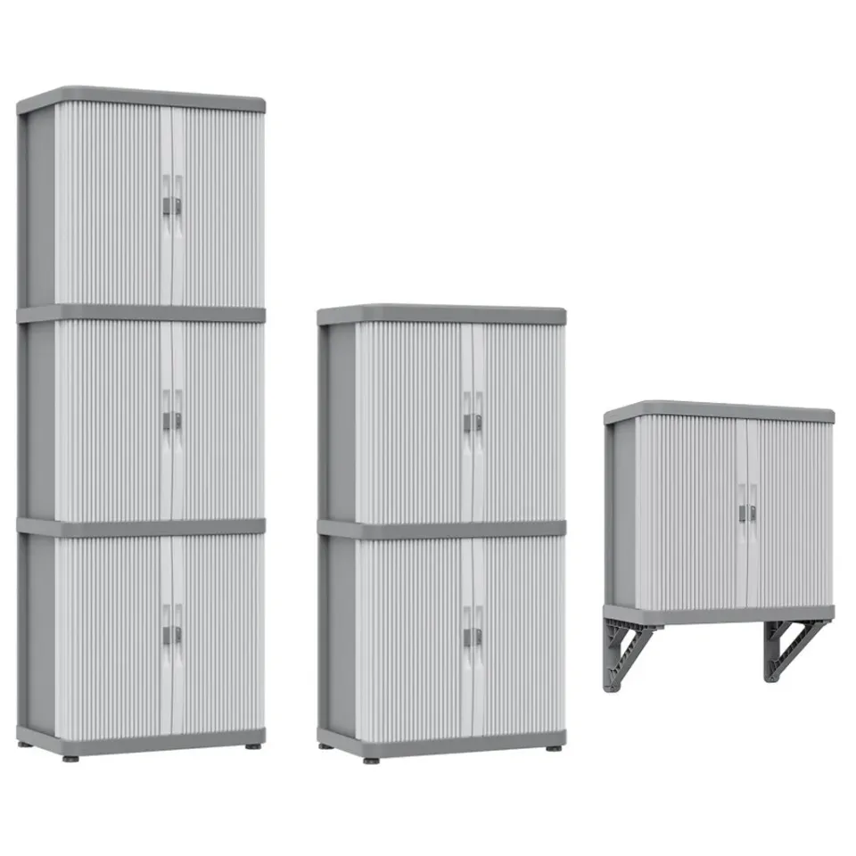 Kreher Rolling Space Wandschrank Rolladenschrank Grau