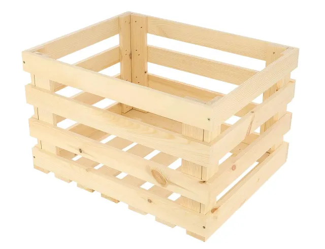 GoodFreshDecor Holzkiste 49x39x30 cm Vintage unbehandelt