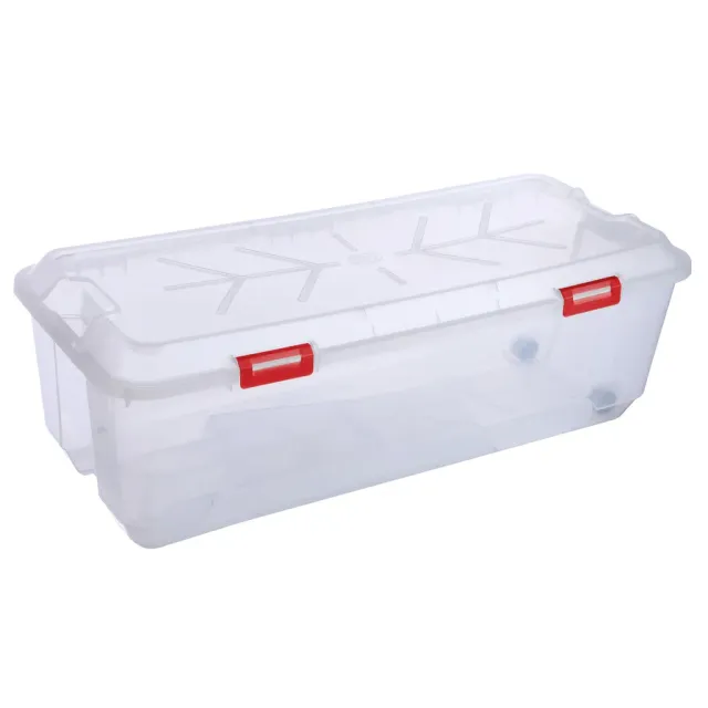 Kreher Weihnachtsbaumbox XXL Transparent 1er mit Rollen