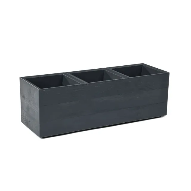 Kreher Eco Wood XXL Pflanzkasten 39 L Anthrazit Holz-Optik