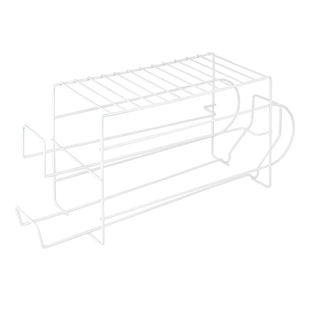 mDesign 9519MDKEU Dosenhalter weiß Metall 12 Dosen