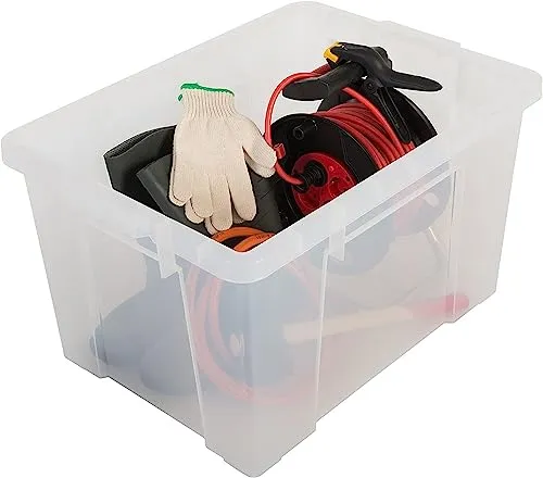 Iris Ohyama SK-700 Aufbewahrungsbox 68L mit Deckel 3er-Set Klar