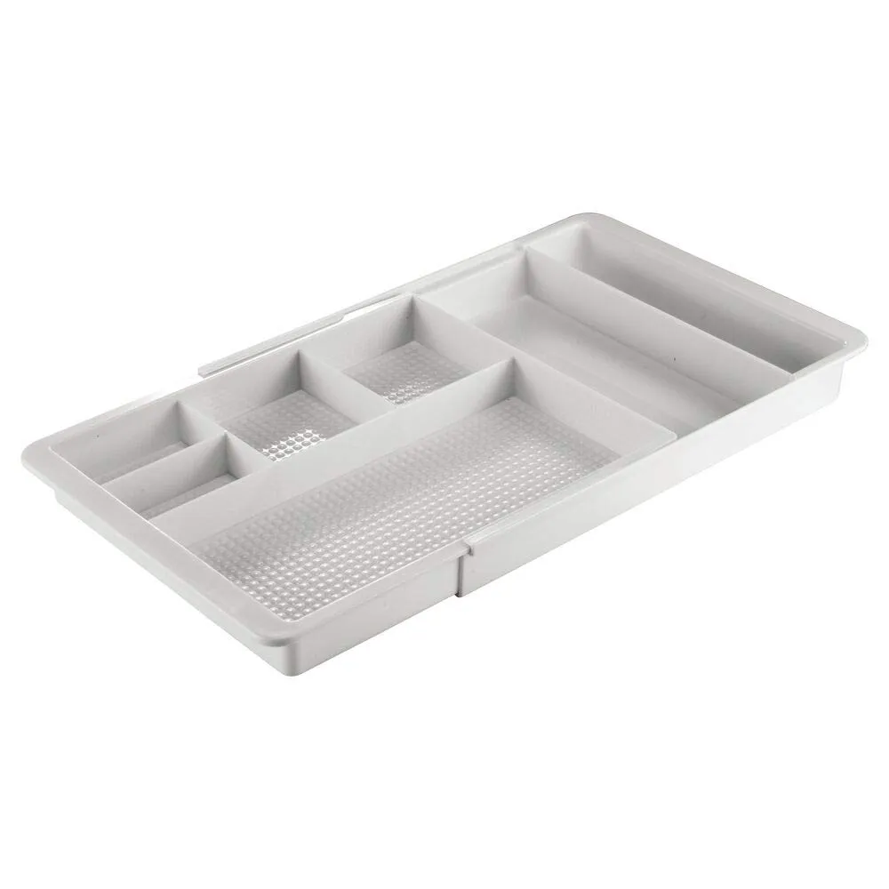 mDesign Schubladenbox Schreibtisch Organizer Hellgrau 7 Fächer
