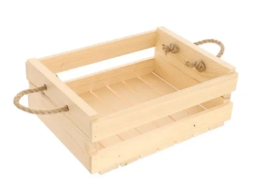 GoodFreshDecor Holzkiste 3er-Set Natur 40x30x16 cm