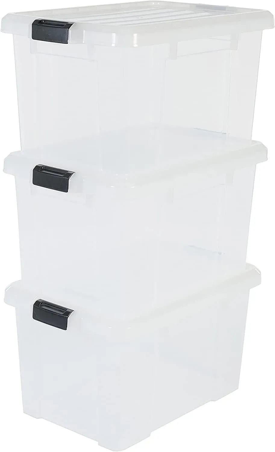 Iris Ohyama SK-450 Aufbewahrungsbox 50L 3er Set klar BPA-frei