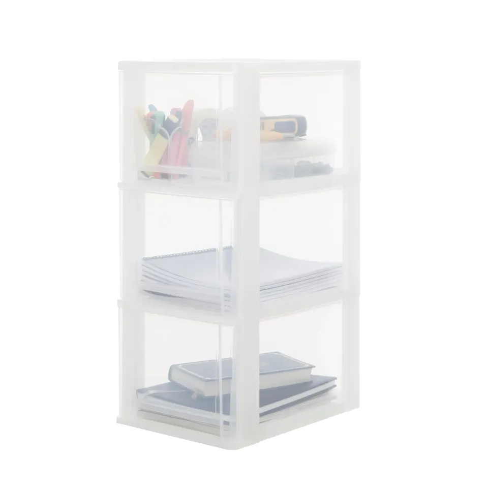 Iris Ohyama DDOCH-2300 Schubladenturm transparent 3x13L
