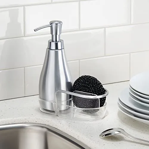 mDesign Seifenspender Aluminium 237 ml Silber Spender