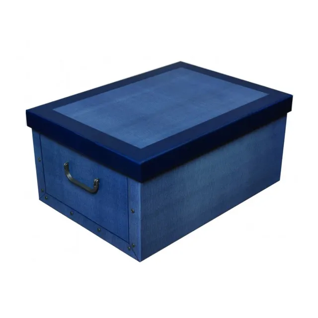 Kreher Classic Blue Dekokarton Aufbewahrungsbox 40 Liter Classic Blue