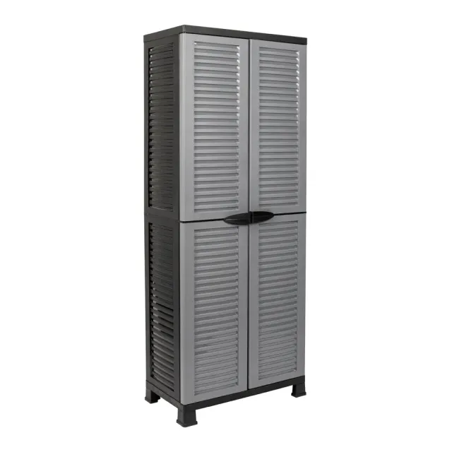 Kreher STAR Kunststoffschrank 68x40x171 cm schwarz abschließbar