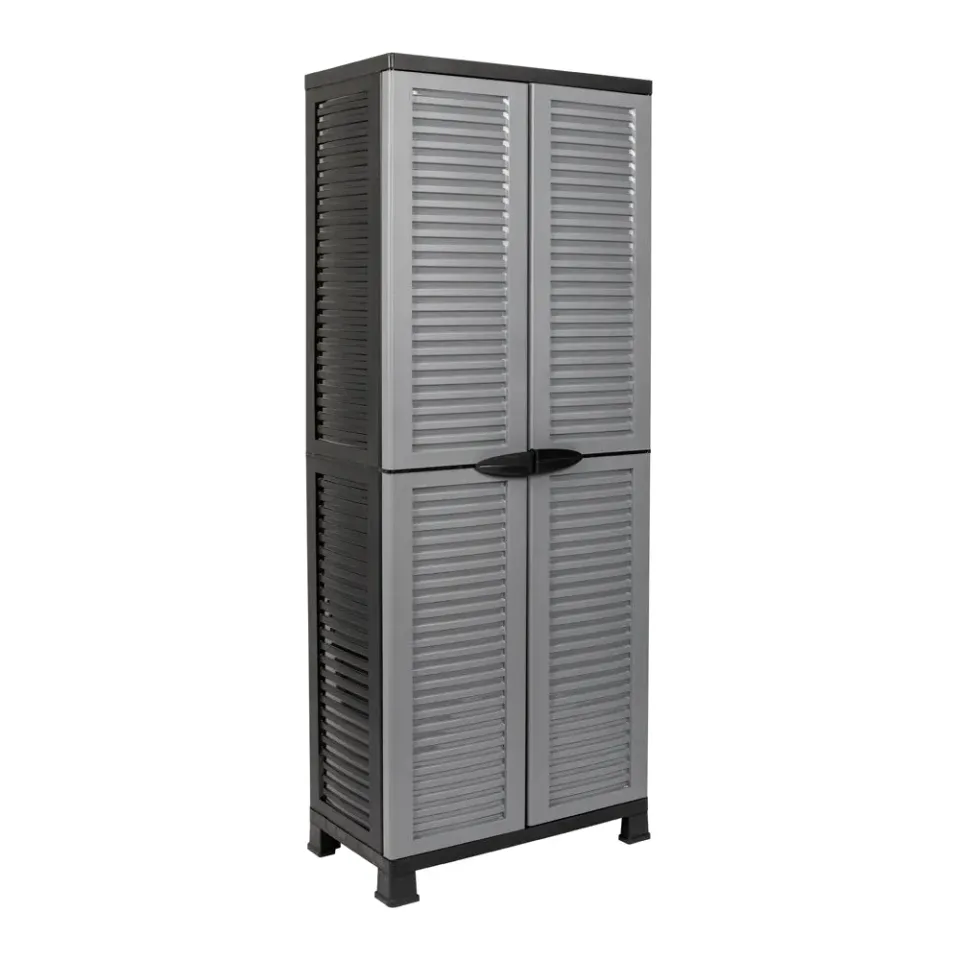Kreher STAR Kunststoffschrank 68x40x171 cm schwarz abschließbar