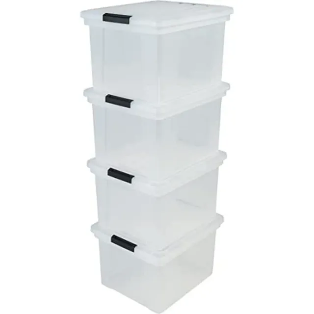 Iris Ohyama FBN-35 Archivbox 25L Transparent 4er