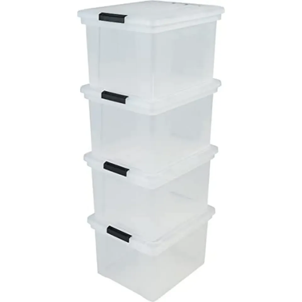 Iris Ohyama FBN-35 Archivbox 25L Transparent 4er