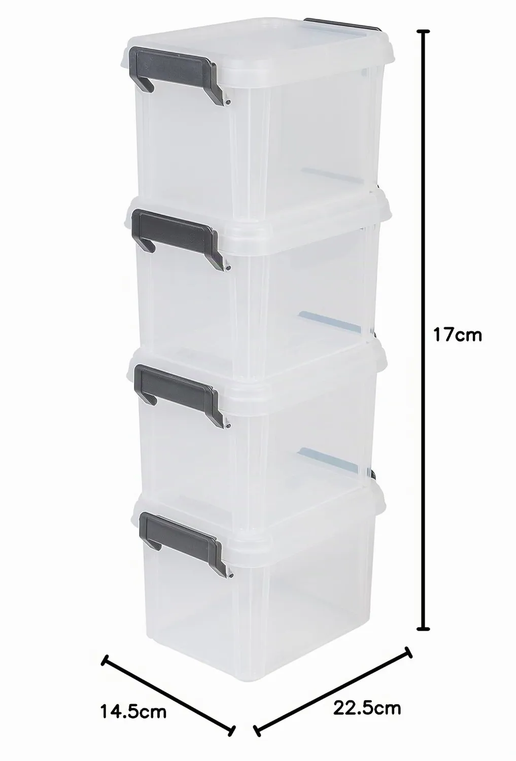 Iris Ohyama Multi Box MBX-2 Box transparent 2 L 4er-Set
