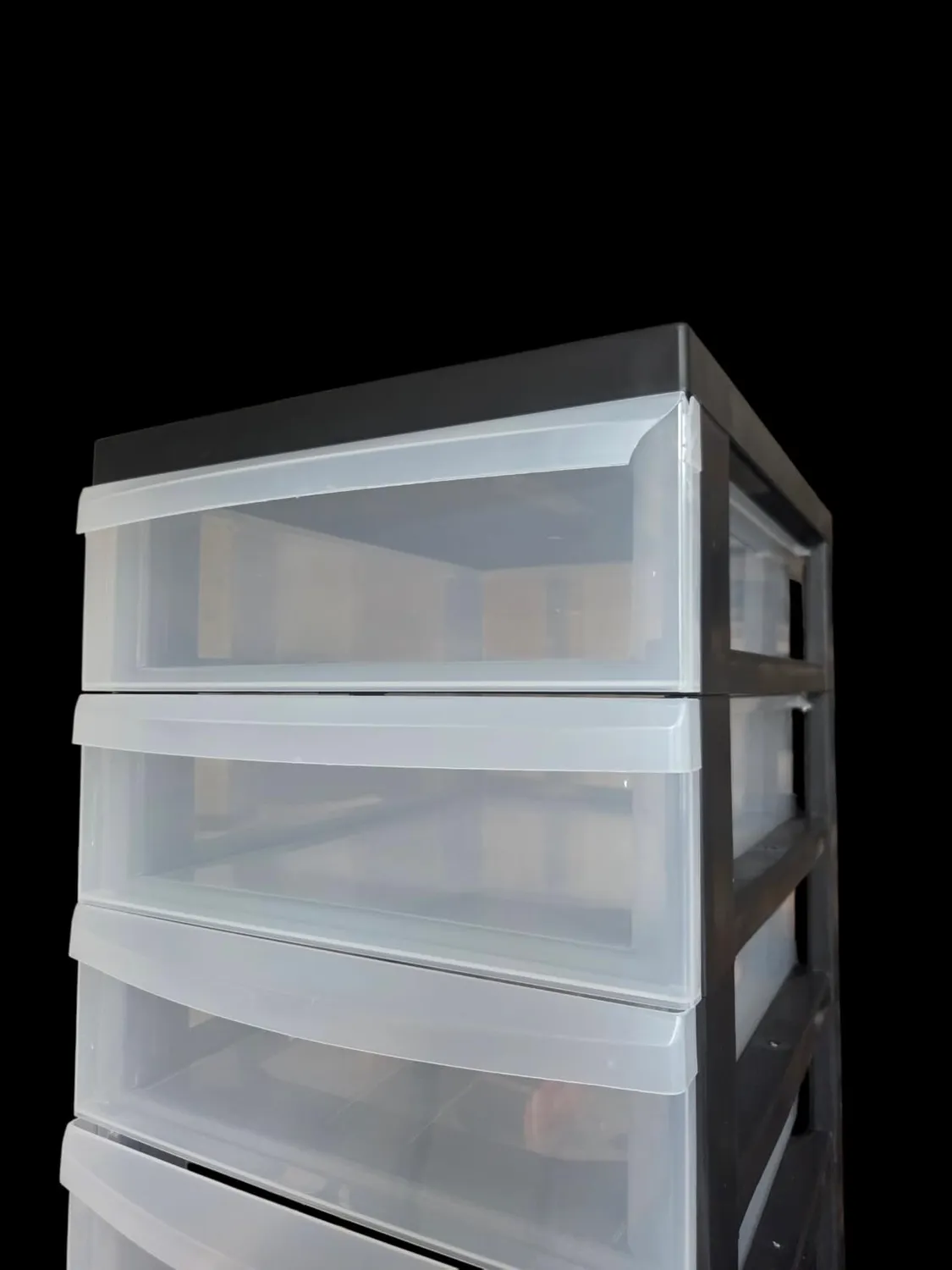 Iris Ohyama A4 Drawer DC-303 Rollcontainer Schwarz 3 Schubladen