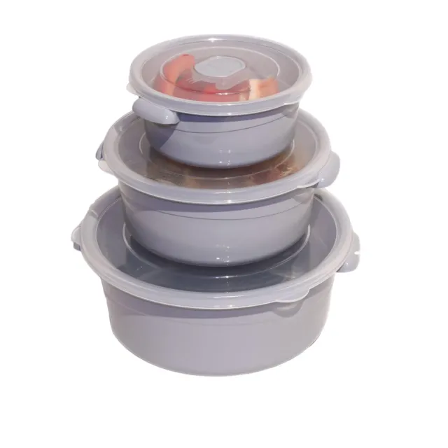 astor24 Mikrowellengeschirr 3er Set rund 2L BPA-frei