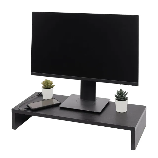 Iris Ohyama Basic MS-590B Monitorständer 27 Zoll schwarze Eiche