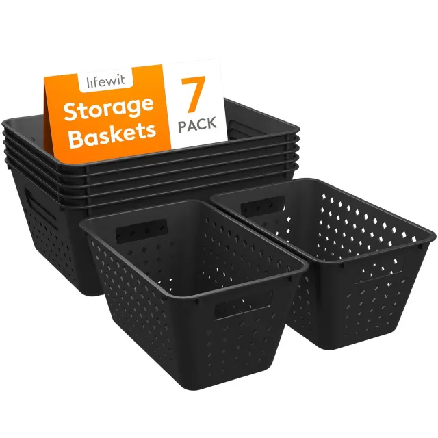 Lifewit Aufbewahrungskorb 7er Set Stapelbar Kunststoffbox